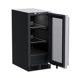 15'' Marvel Refrigerator, Stainless Steel, Glass Door, Reversible Door
