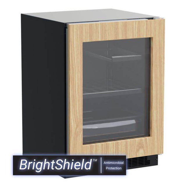 Marvel - 24'' Refrigerator, BrightShield, Panel Ready, Glass Door, Reversible Door