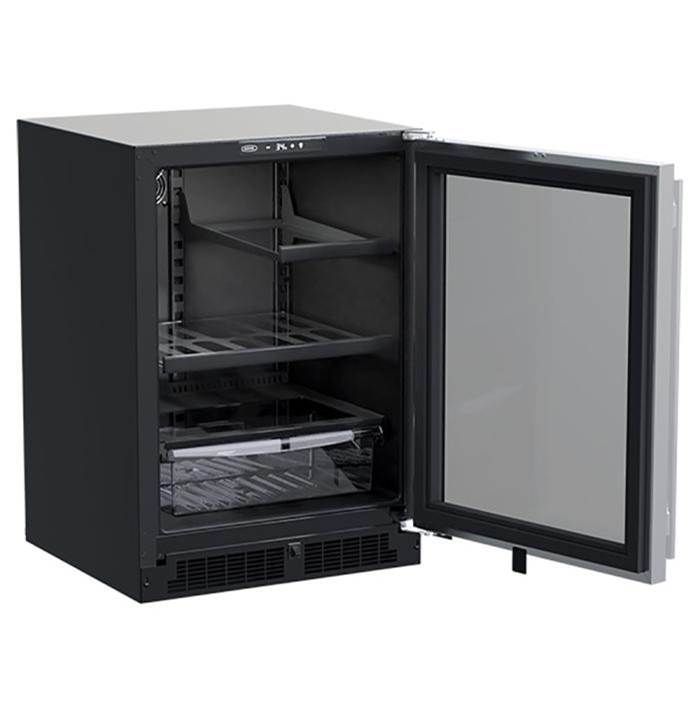 24'' Refrigerator, BrightShield, Stainless Steel, Glass Door, Reversible Door
