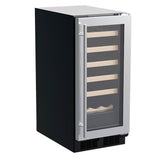Marvel - 15'' Marvel Wine Refrigerator, Stainless Steel, Glass Door, Reversible Door