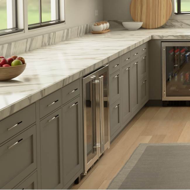15'' Marvel Wine Refrigerator, Stainless Steel, Glass Door, Reversible Door