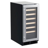 Marvel - 15'' Marvel Wine Refrigerator, Stainless Steel, Glass Door, Reversible Door