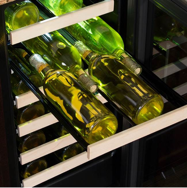 15'' Marvel Wine Refrigerator, Stainless Steel, Glass Door, Reversible Door