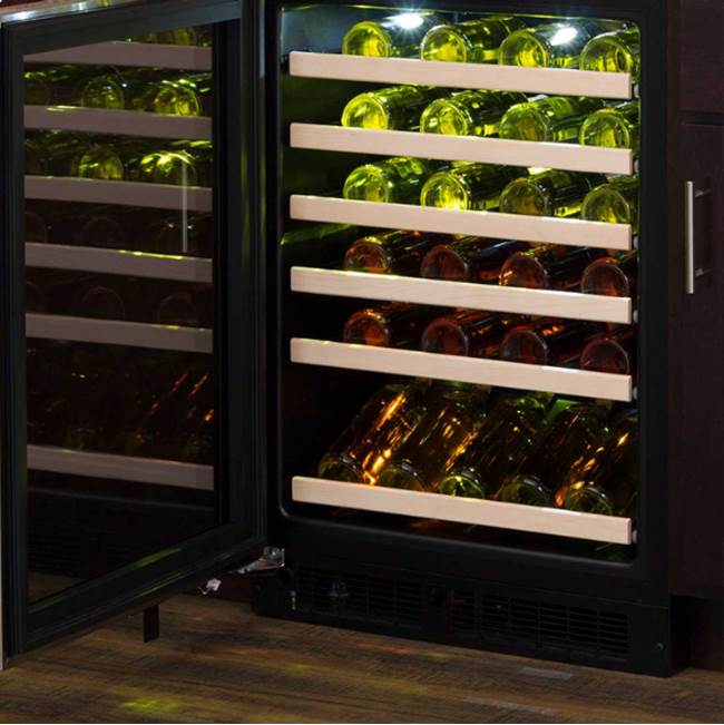 24'' Marvel High Efficiency Single Zone Wine Refrigerator, Stainless Steel, Glass Door, Reversible Door