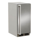Marvel - 15'' Outdoor Crescent Ice Machine, Stainless Steel, Solid Door, Reversible Door - Stainless Steel