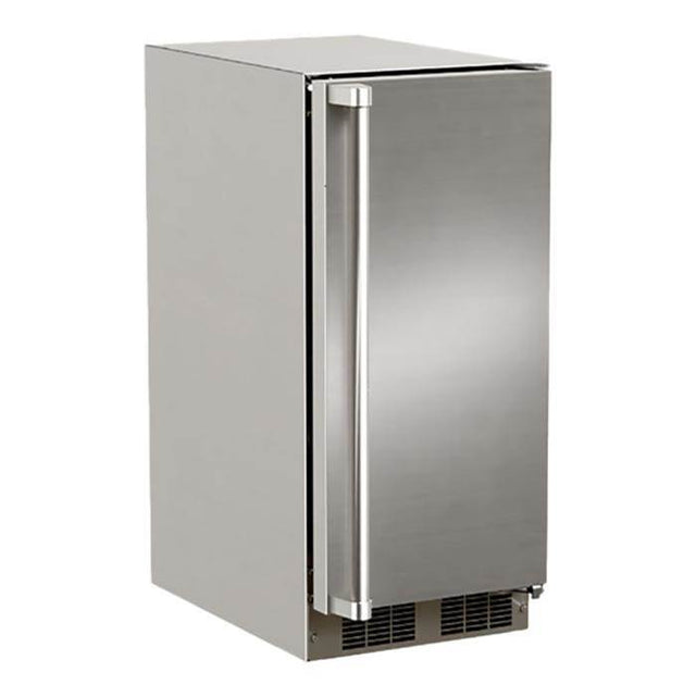 Marvel - 15'' Outdoor Crescent Ice Machine, Stainless Steel, Solid Door, Reversible Door - Stainless Steel