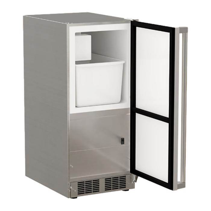 15'' Outdoor Crescent Ice Machine, Stainless Steel, Solid Door, Reversible Door