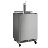 Marvel - 24'' Mobile Outdoor Dispenser, Single Beer & Beverage Tap, Stainless Steel Door, Lock, Reversible Door