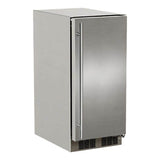 Marvel - 15'' Outdoor Nugget Ice Machine, Pump, Stainless Steel, Solid Door, Reversible Door - Stainless Steel
