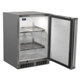 24'' Marvel Outdoor Built-In All Refrigerator, Solid Stainless Steel Door With Lock, Reversible Hinge