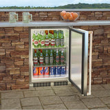 24'' Marvel Outdoor Built-In All Refrigerator, Solid Stainless Steel Door With Lock, Reversible Hinge