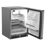 24'' Marvel Outdoor Built-In Refrigerator With Maxstore Bin And Door Storage, Solid Stainless Steel Door With Lock, Right Hinge