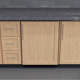 24'' Marvel Professional Dual Zone Wine And Beverage Center, Panel Ready, Solid Door, Lock, Reversible Door