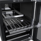 24'' Marvel Professional Dual Zone Wine And Beverage Center, Stainless, Glass Door, Lock, Reversible Door