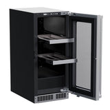 15'' Marvel Professional Beverage Center, Stainless, Glass Door, Lock, Reversible Door