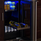 15'' Marvel Professional Beverage Center, Stainless, Glass Door, Lock, Reversible Door