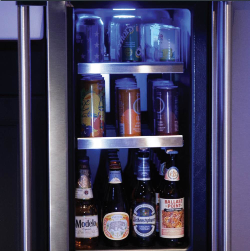 15'' Marvel Professional Beverage Center, Stainless, Solid Door, Lock, Reversible Door