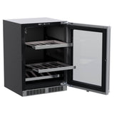 24'' Marvel Professional Beverage Center, Stainless, Glass Door, Lock, Reversible Door
