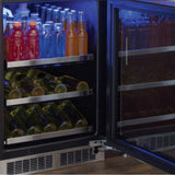 24'' Marvel Professional Beverage Center, Stainless, Glass Door, Lock, Reversible Door