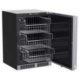 24'' Marvel Professional Freezer, Stainless, Solid Door, Lock, Reversible Door