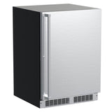 Marvel - 24'' Marvel Professional Refrigerator With Freezer, Stainless, Solid Door, Lock, Reversible Door