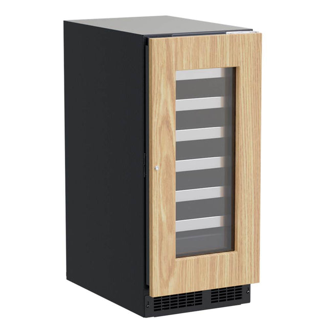 Marvel - 15'' Marvel Professional Single Zone Wine Refrigerator, Panel Ready, Glass Door, Lock, Reversible Door