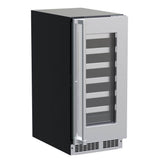 Marvel - 15'' Marvel Professional Single Zone Wine Refrigerator,Stainless, Glass Door, Lock, Reversible Door
