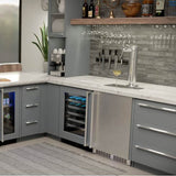 24'' Marvel Professional Single Zone Wine Refrigerator,  Panel Ready, Glass Door, Lock, Reversible Door