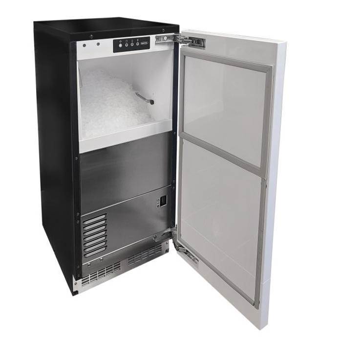 15'' Nugget Ice Machine, Pump, Panel Ready, Solid Door, Reversible Door