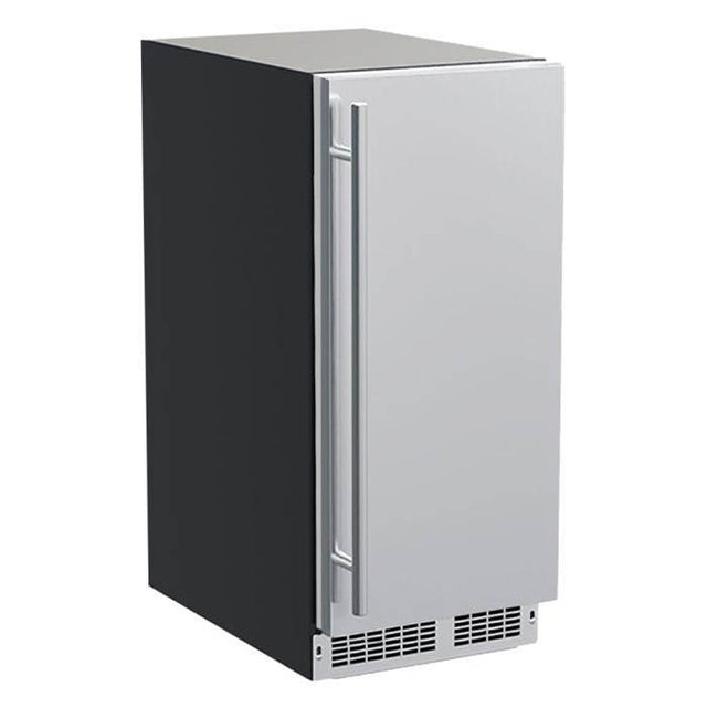 Marvel - 15'' Nugget Ice Machine, Pump, Stainless Steel, Solid Door, Reversible Door - Stainless Steel