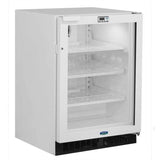 Marvel - 24'' Scientific Refrigerator, White, Glass Door, Lock, Probe Port, Right Hinge - White