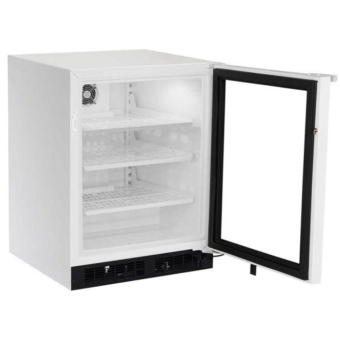 24'' Scientific Refrigerator, White, Glass Door, Lock, Probe Port, Right Hinge