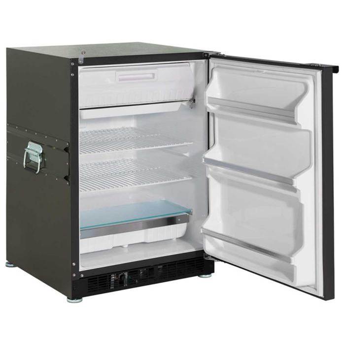 24'' Scientific Refrigerator Freezer, Olive Green, Solid Door, Manual Defrost, Right Hinge