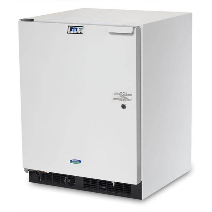 Marvel - 24'' Scientific Refrigerator, White, Solid Door, Lock, Probe Port, Left Hinge - White