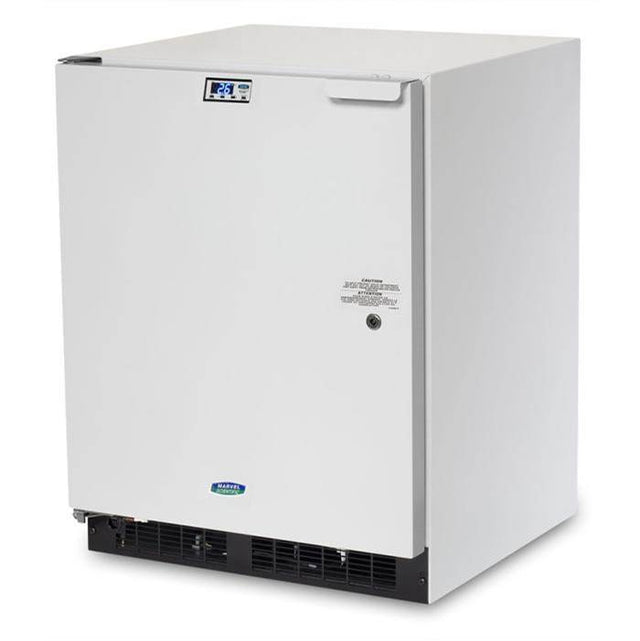 Marvel - 24'' Scientific Refrigerator, White, Solid Door, Lock, Probe Port, Left Hinge - White