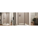 Silhouette Neo-angle 38 x 38 x 70 in. Pivot Shower Door for Corner Installation with Clear glass in Chrome