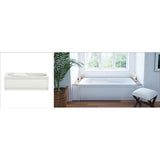 Baccarat 72 x 36 Acrylic Alcove End Drain Bathtub in White