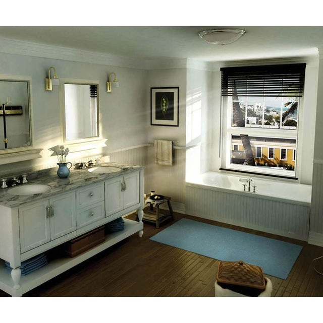 Maax - Topaz 6032 Acrylic Alcove End Drain Bathtub in White