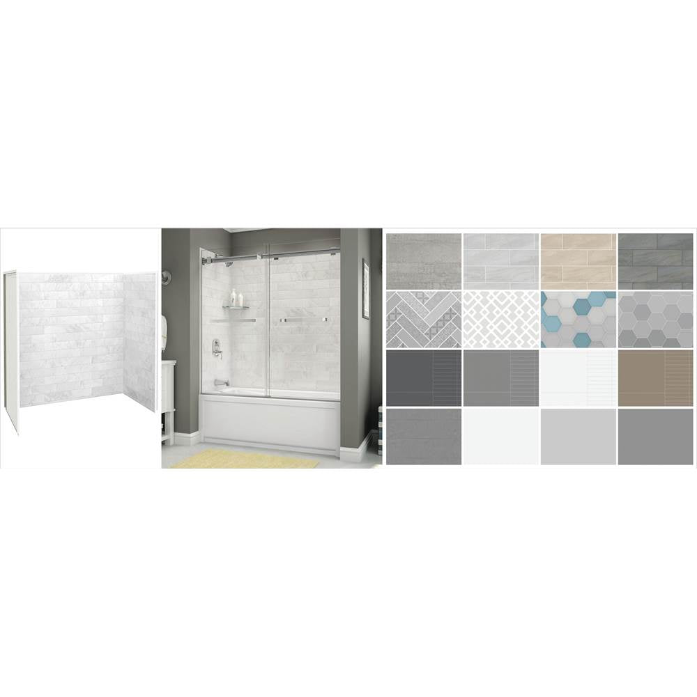 Utile 6032 Composite Direct-to-Stud Three-Piece Tub Wall Kit in Organik Permafrost