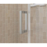 Maax - Manhattan 39-41 x 68 in. 6 mm Pivot Shower Door for Alcove Installation with Clear glass & Square Handle in Brushed Nickel