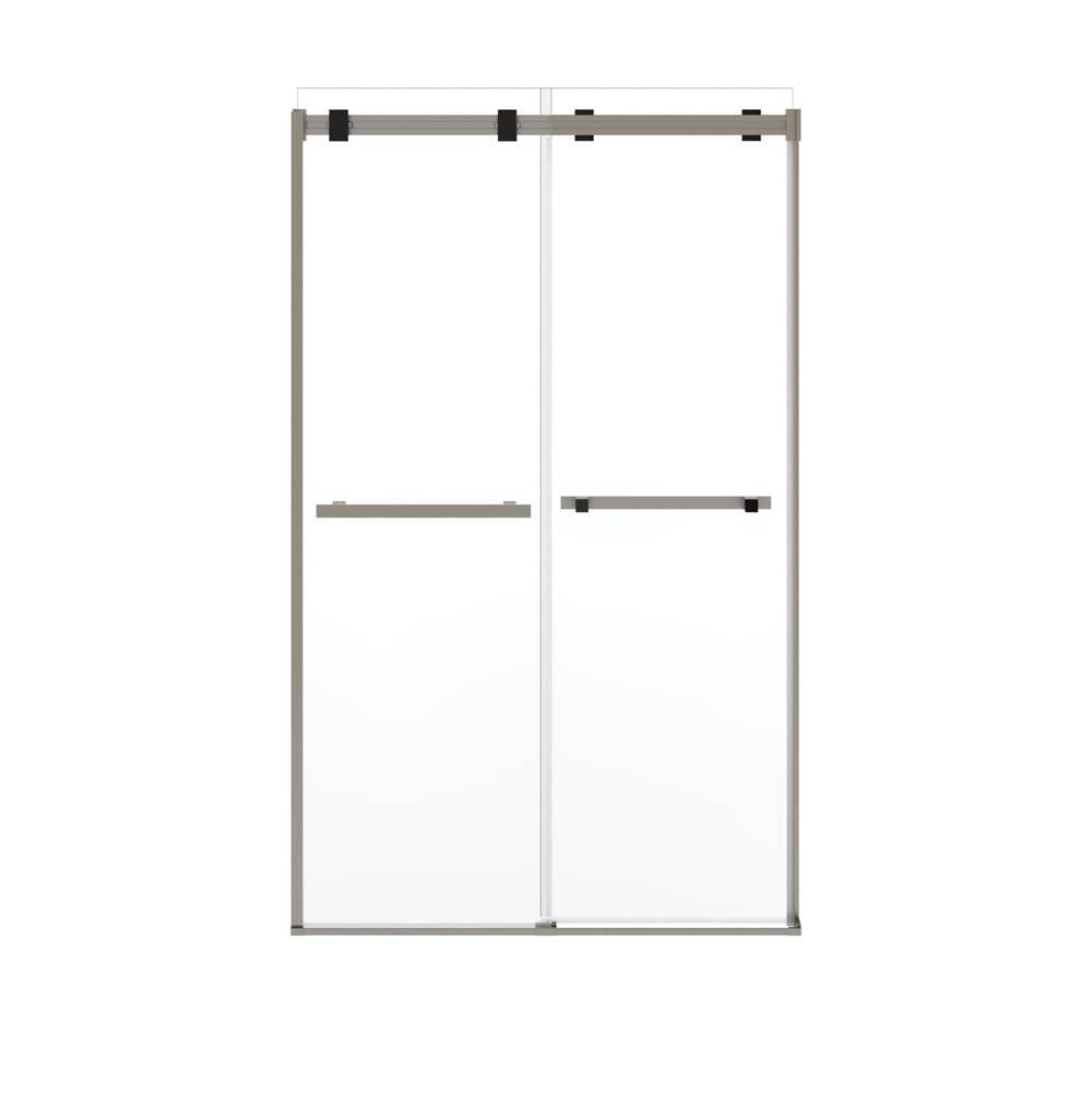 Duel Alto 44-47 X 78 in. 8mm Bypass Shower Door for Alcove Installation with GlassShield glass in Brushed Nickel & Matte Black