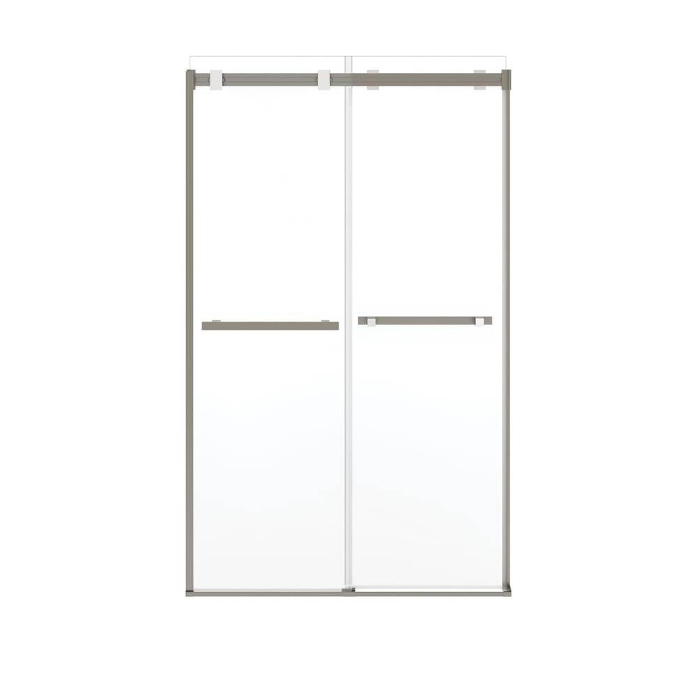 Duel Alto 44-47 X 78 in. 8mm Bypass Shower Door for Alcove Installation with GlassShield glass in Brushed Nickel & Matte White