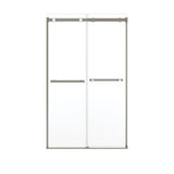 Duel Alto 44-47 X 78 in. 8mm Bypass Shower Door for Alcove Installation with GlassShield glass in Brushed Nickel & Matte White