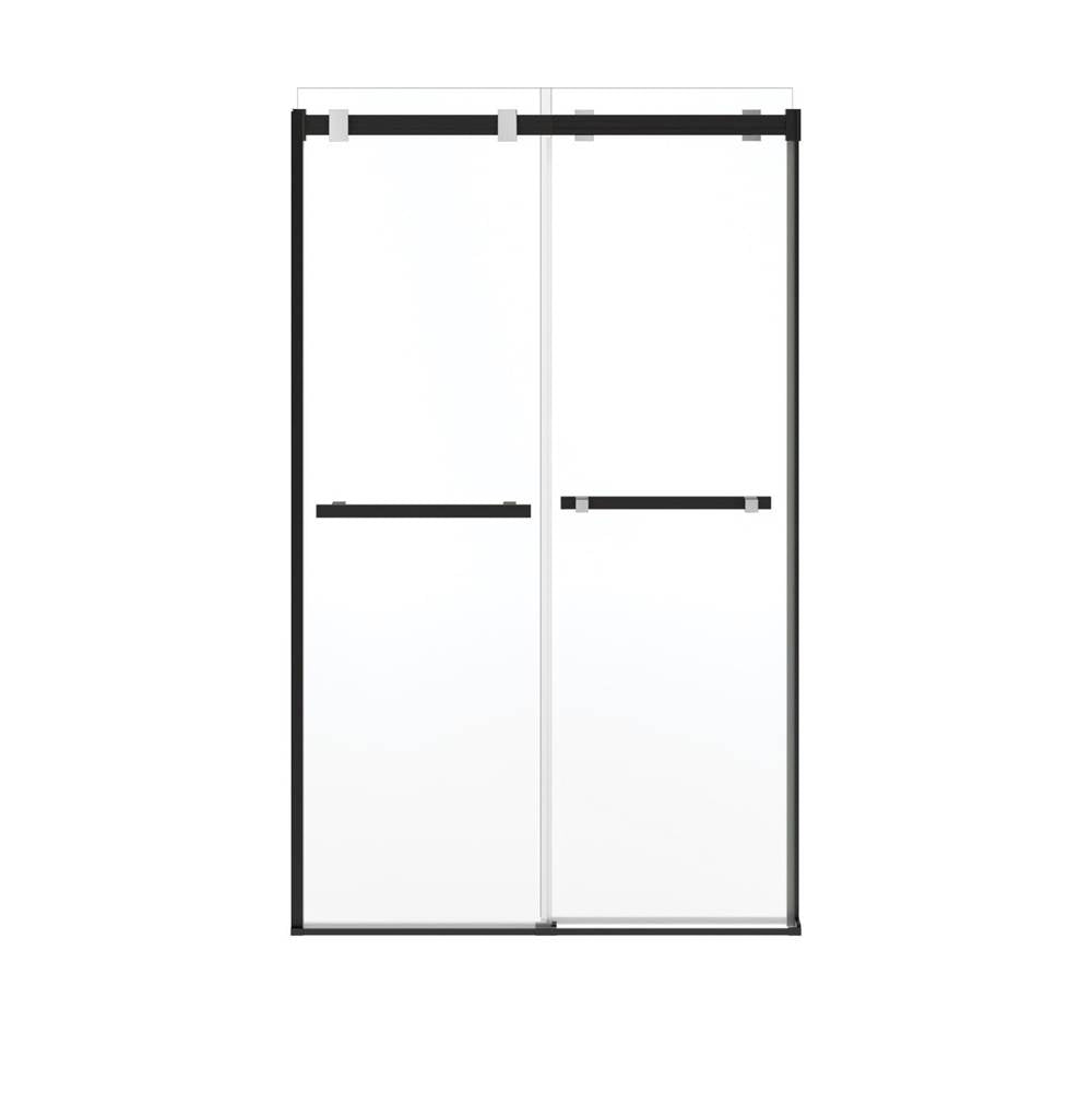 Duel Alto 44-47 X 78 in. 8mm Bypass Shower Door for Alcove Installation with GlassShield glass in Matte Black & Chrome