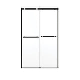 Duel Alto 44-47 X 78 in. 8mm Bypass Shower Door for Alcove Installation with GlassShield glass in Matte Black & Chrome