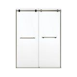 Duel Alto 56-59 X 78 in. 8mm Bypass Shower Door for Alcove Installation with GlassShield glass in Brushed Nickel & Matte Black