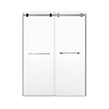 Duel Alto 56-59 X 78 in. 8mm Bypass Shower Door for Alcove Installation with GlassShield glass in Chrome & Matte Black