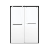 Duel Alto 56-59 X 78 in. 8mm Bypass Shower Door for Alcove Installation with GlassShield glass in Matte Black & Chrome