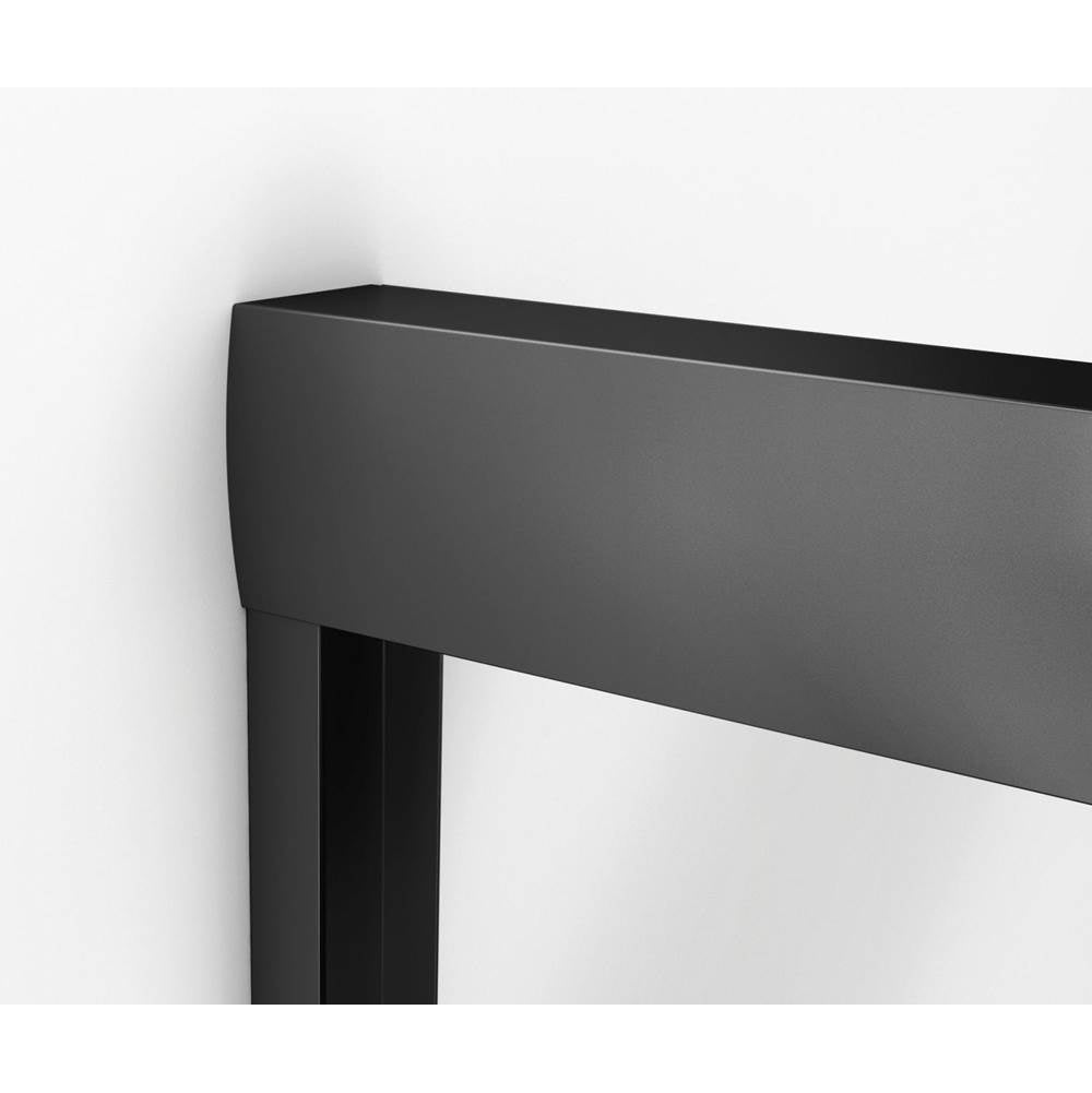 Kameleon 55-59 x 57 in. 6 mm Bypass Tub Door for Alcove Installation with Clear glass in Matte Black