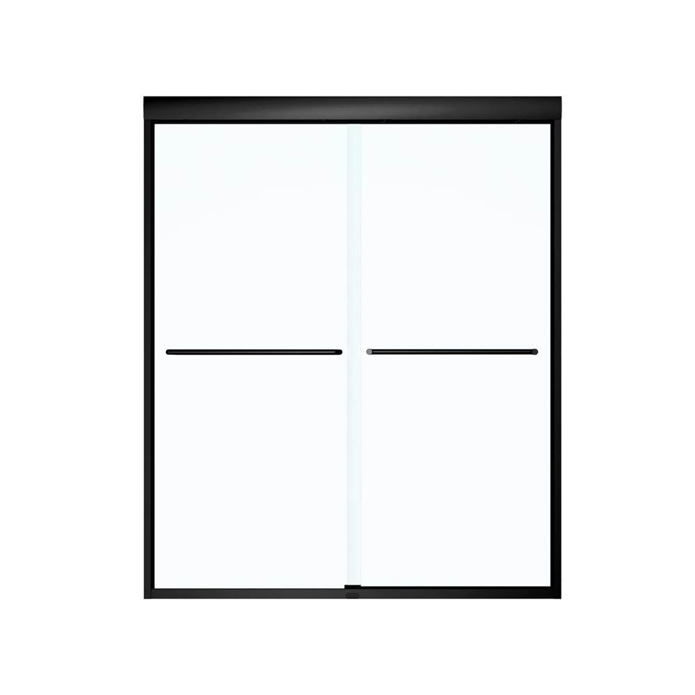 Kameleon 55-59 x 71 in. 6 mm Bypass Shower Door for Alcove Installation with Clear glass in Matte Black